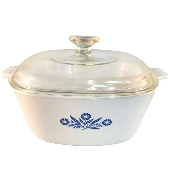 Corning Ware 2.5 Qt Blue Cornflower Casserole Dish With Lid Made In U.S.A. Durab - Picture 5 of 10